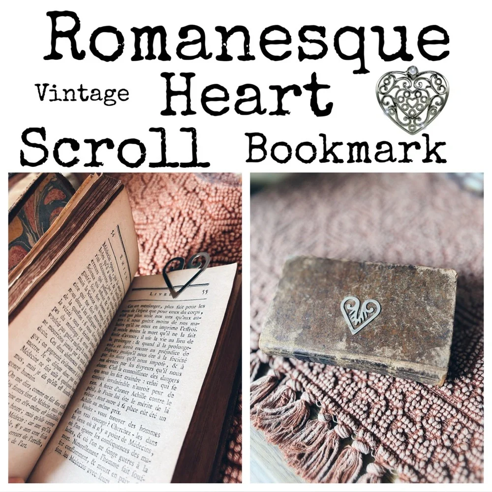 Vintage MMA Romanesque Heart Bookmark | Metropolitan Museum of Art | Silver Tone